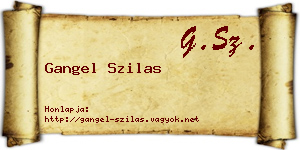 Gangel Szilas névjegykártya